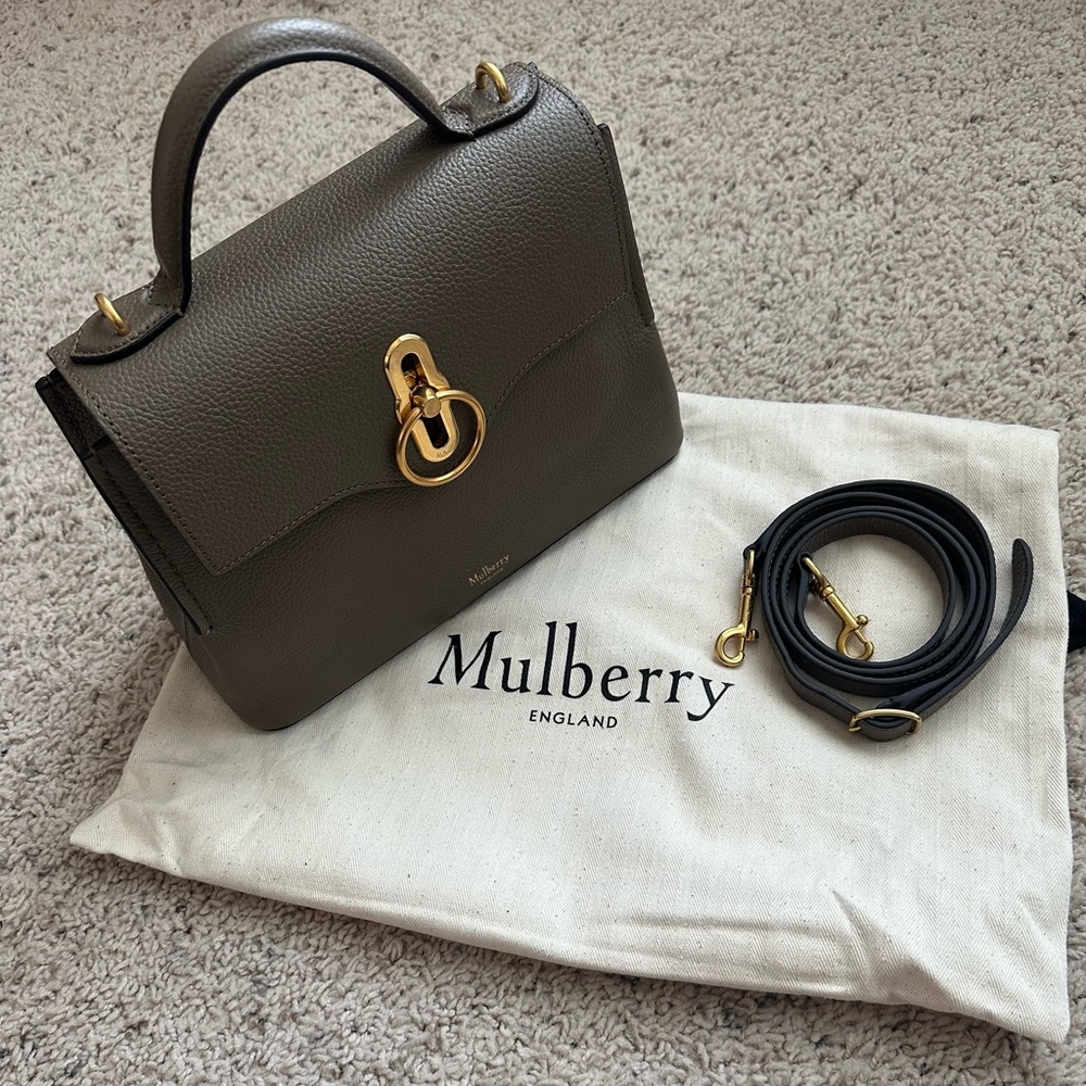 Excellent Condition Authentic Mulberry Mini Seaton Crossbody bag in Clay